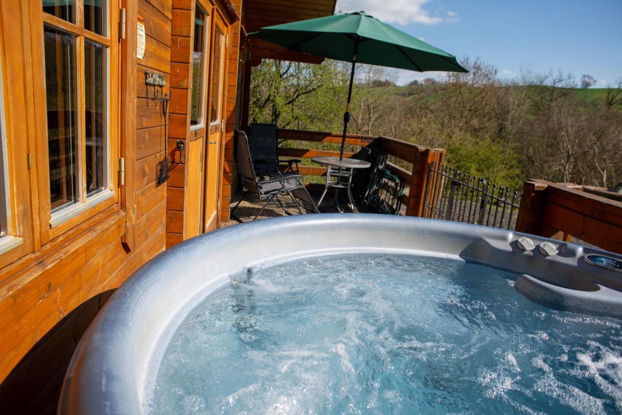 George Cabin - Log Cabin In Wales With Hot Tub Newtown  Exteriör bild
